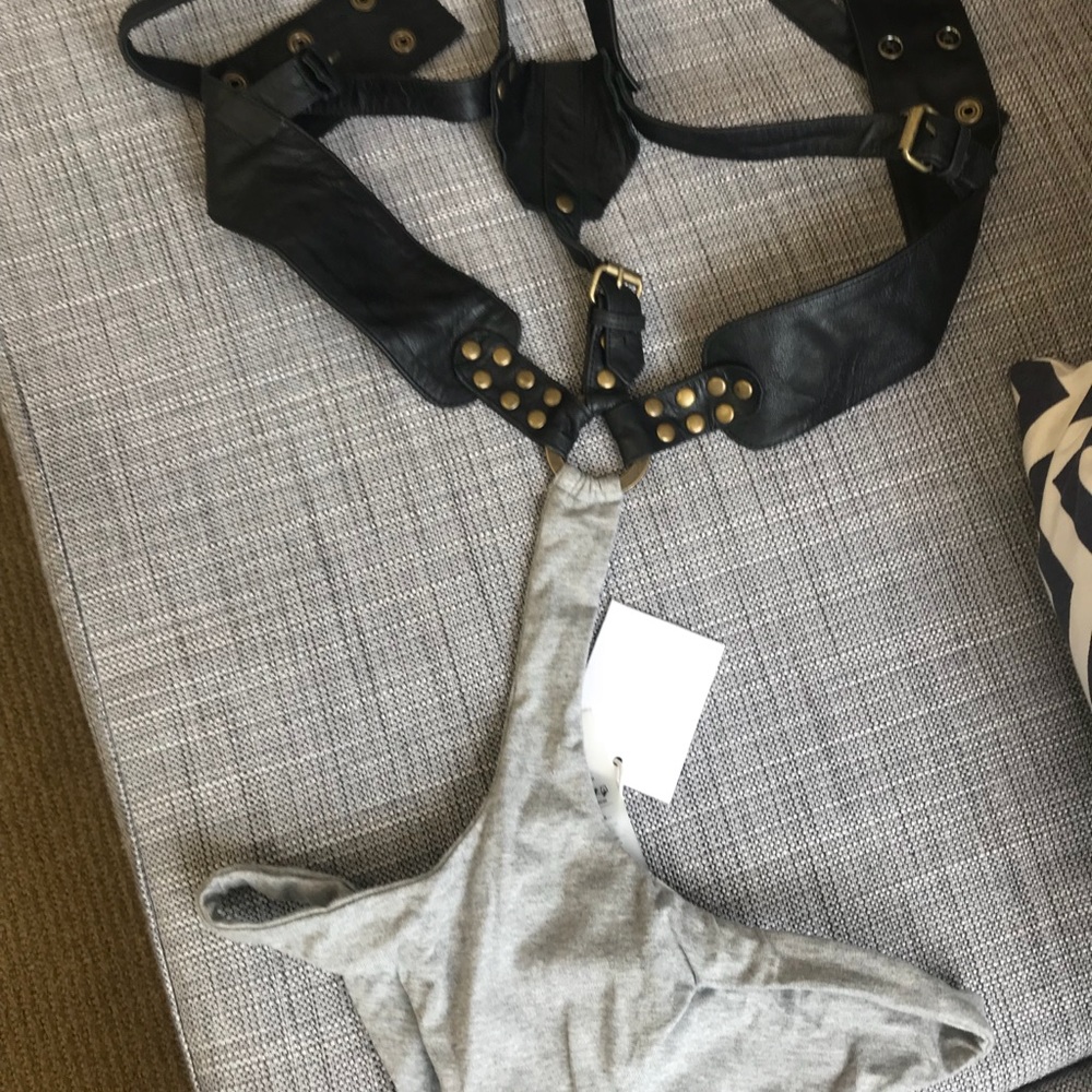 One Teaspoon Abbey leather tiki Monokini Harness - Picture 5 of 6